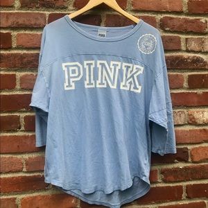 VS PINK Mid-Sleeve Campus Tee